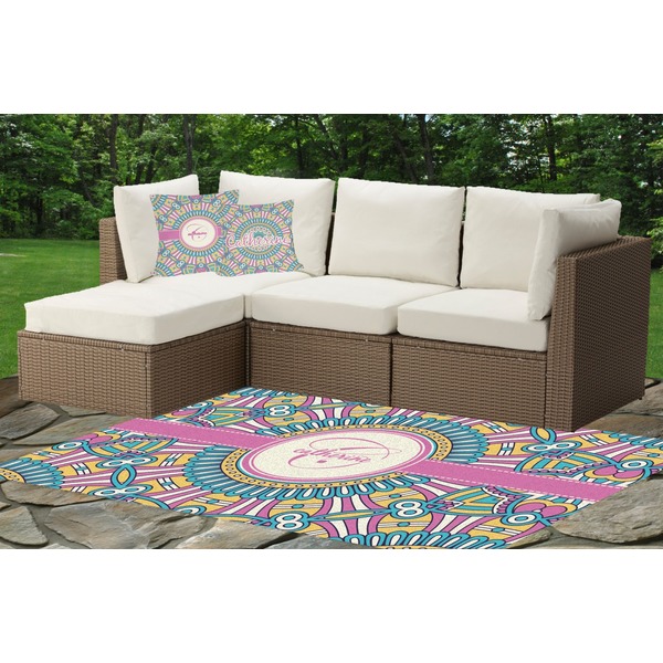 Bohemian Art Indoor / Outdoor Rug & Cushions
