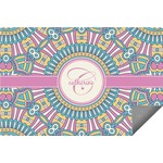 Bohemian Art Indoor / Outdoor Rug - 6'x8' w/ Name and Initial