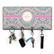 Bohemian Art Key Hanger w/ 4 Hooks & Keys