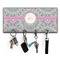 Bohemian Art Key Hanger w/ 4 Hooks w/ Name and Initial