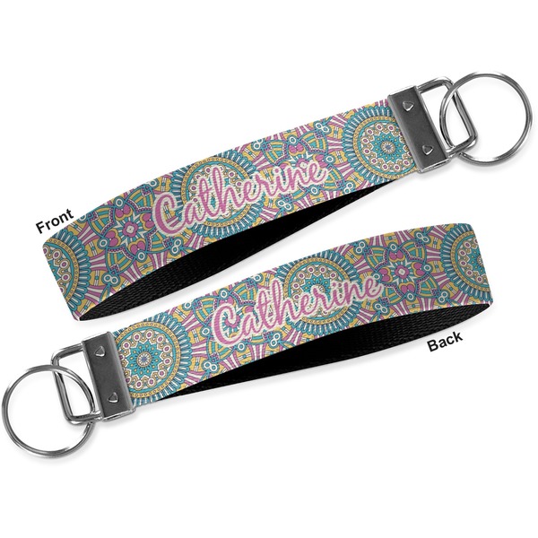 Bohemian Art Key-chain - Metal and Nylon - Front and Back