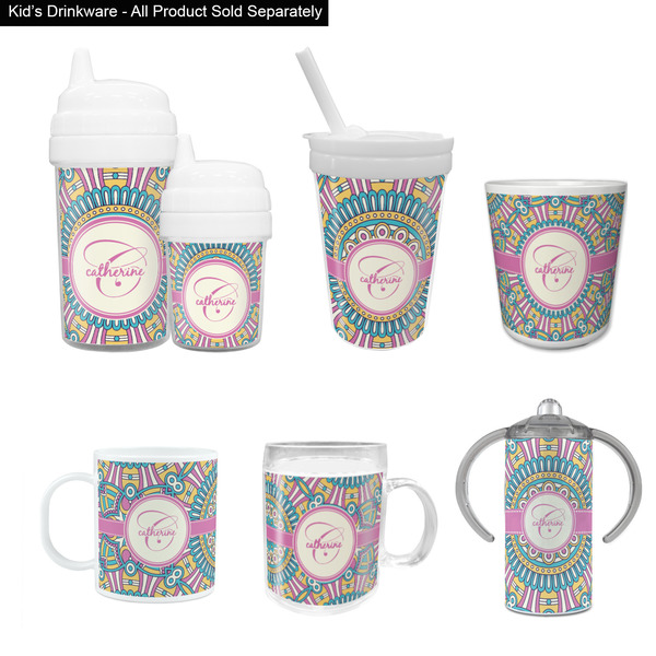 Bohemian Art Kid's Drinkware - Customized & Personalized