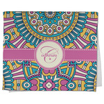 Bohemian Art Kitchen Towel - Poly Cotton w/ Name and Initial