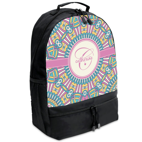 Custom Bohemian Art Backpacks - Black (Personalized)