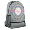 Bohemian Art Large Backpack - Gray - Angled View