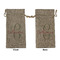 Bohemian Art Large Burlap Gift Bag - Front & Back (Personalized)