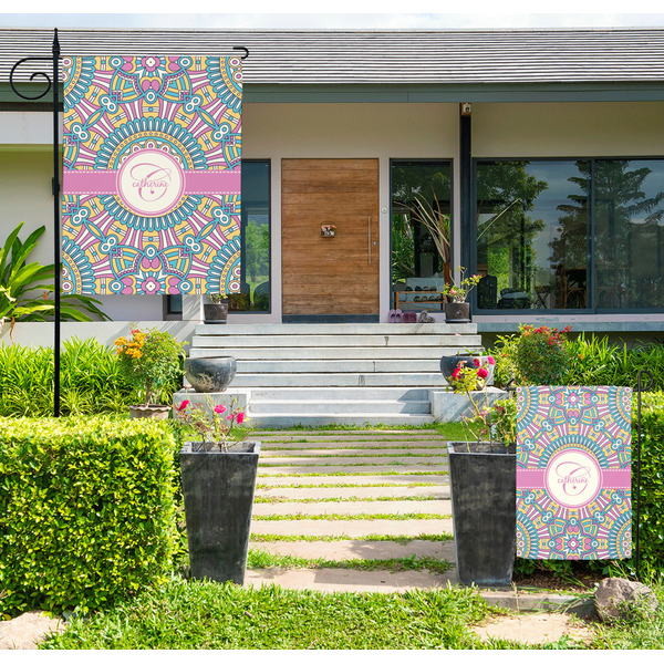 Custom Bohemian Art Large Garden Flag - Single Sided (Personalized)