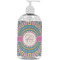 Bohemian Art Plastic Soap / Lotion Dispenser (16 oz - Large - White) (Personalized)