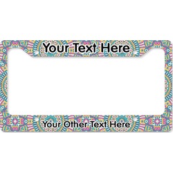Bohemian Art License Plate Frame - Style B (Personalized)