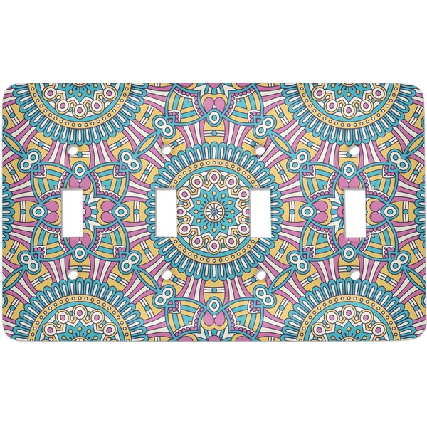 Custom Bohemian Art Light Switch Cover (4 Toggle Plate)
