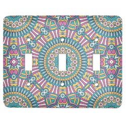 Bohemian Art Light Switch Cover (3 Toggle Plate)