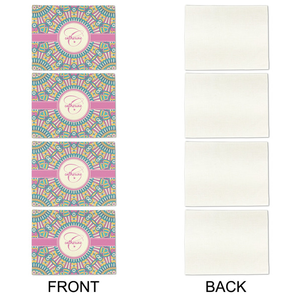 Bohemian Art Linen Placemat - APPROVAL Set of 4 (single sided)