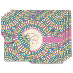 Bohemian Art Linen Placemat w/ Name and Initial