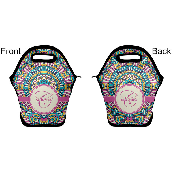 Bohemian Art Lunch Bag - Front and Back