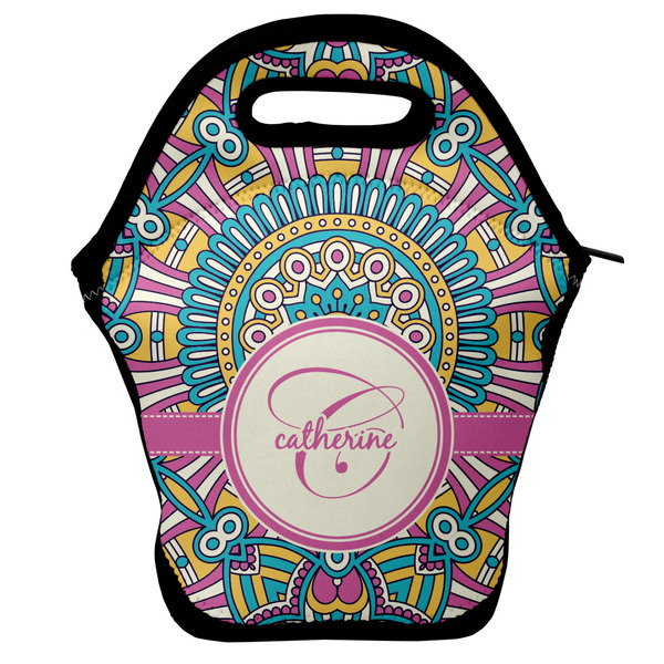 Custom Bohemian Art Lunch Bag w/ Name and Initial