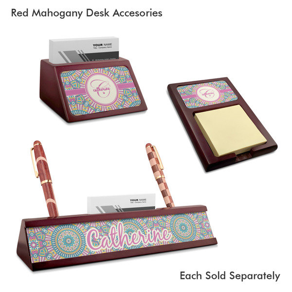 Bohemian Art Mahogany Desk Accessories
