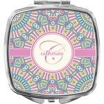 Bohemian Art Compact Makeup Mirror (Personalized)