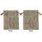 Bohemian Art Medium Burlap Gift Bag - Front & Back (Personalized)