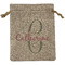 Bohemian Art Medium Burlap Gift Bag - Front (Personalized)