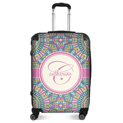 Bohemian Art Suitcase - 24" Medium - Checked (Personalized)