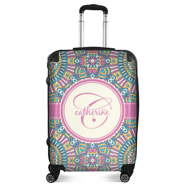 Custom Bohemian Art Suitcase - 24" Medium - Checked (Personalized)