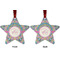 Bohemian Art Metal Star Ornament - Front and Back