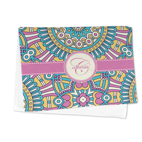 Bohemian Art Microfiber Dish Towel - FOLDED HALF