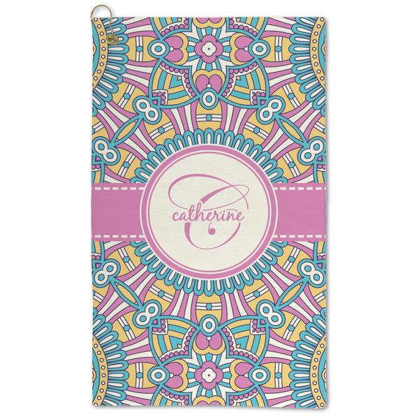 Custom Bohemian Art Microfiber Golf Towel - Large (Personalized)