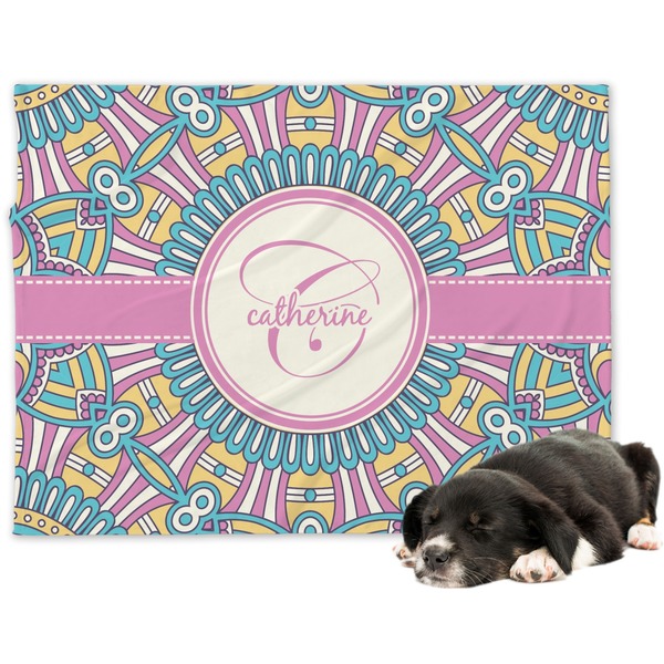 Custom Bohemian Art Dog Blanket - Regular (Personalized)