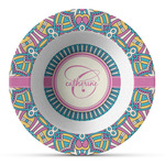 Bohemian Art Plastic Bowl - Microwave Safe - Composite Polymer (Personalized)