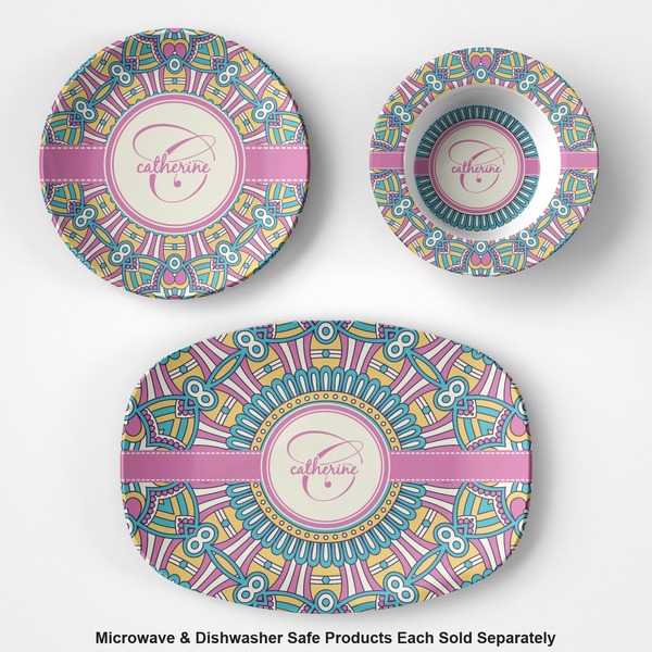 Bohemian Art Microwave & Dishwasher Safe CP Plastic Dishware - Group