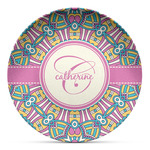 Bohemian Art Microwave Safe Plastic Plate - Composite Polymer (Personalized)