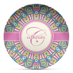 Bohemian Art Microwave Safe Plastic Plate - Composite Polymer (Personalized)
