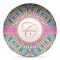Bohemian Art Microwave Safe Plastic Plate - Composite Polymer (Personalized)
