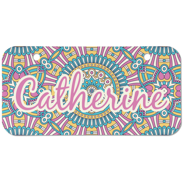 Custom Bohemian Art Mini/Bicycle License Plate (2 Holes) (Personalized)