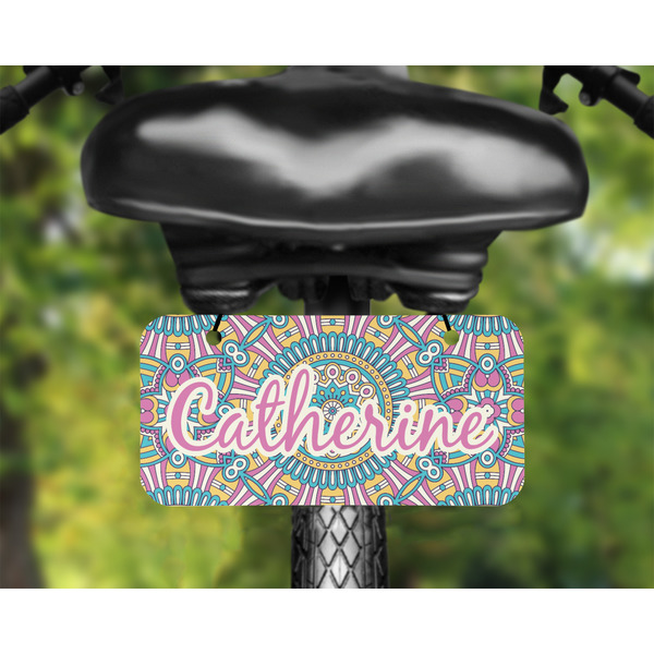 Bohemian Art Mini License Plate on Bicycle - LIFESTYLE Two holes