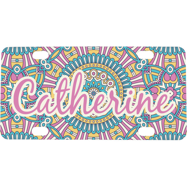 Custom Bohemian Art Mini / Bicycle License Plate (4 Holes) (Personalized)