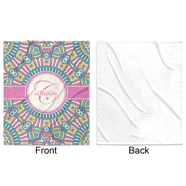 Bohemian Art Minky Blanket - 50"x60" - Single Sided - Front & Back