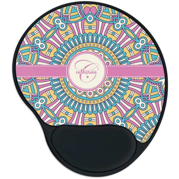 Custom Bohemian Art Mouse Pad with Wrist Support