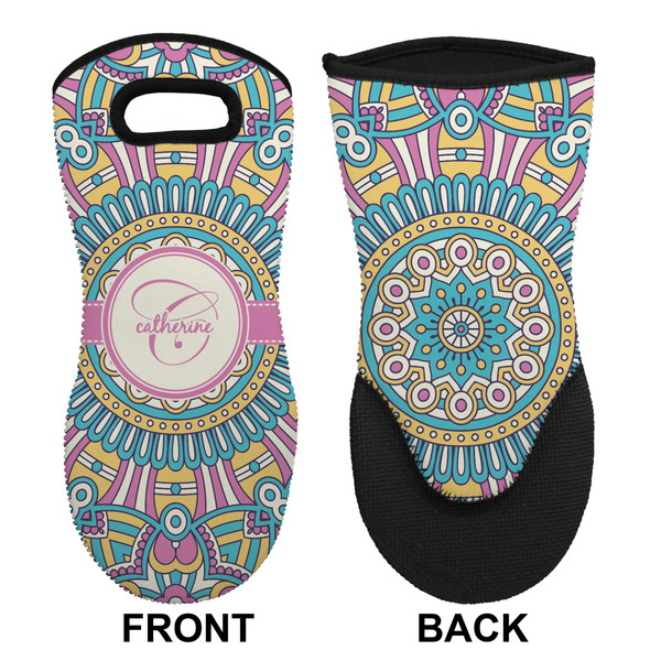 Bohemian Art Neoprene Oven Mitt (Front & Back)