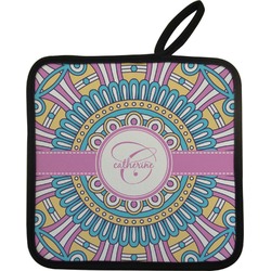 Bohemian Art Pot Holder w/ Name and Initial