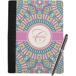 Bohemian Art Notebook Padfolio - Large w/ Name and Initial