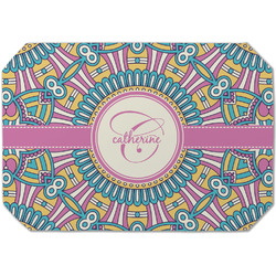 Bohemian Art Dining Table Mat - Octagon (Single-Sided) w/ Name and Initial