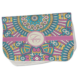 Bohemian Art Burp Cloth - Fleece w/ Name and Initial