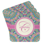 Bohemian Art Paper Coasters w/ Name and Initial