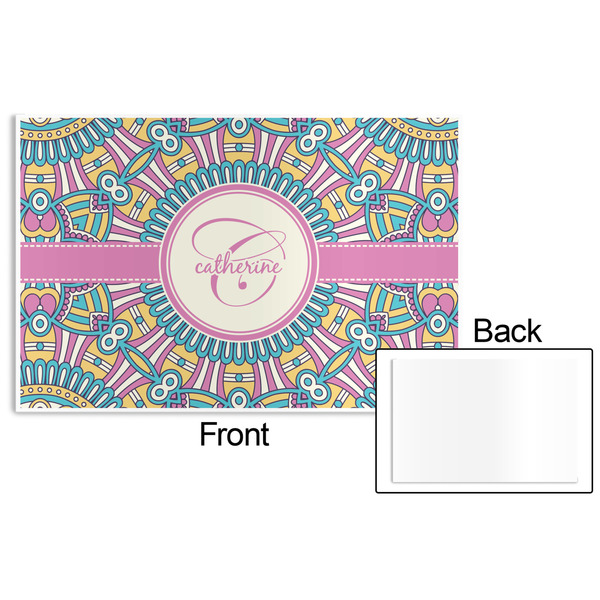Bohemian Art Disposable Paper Placemat - Front & Back