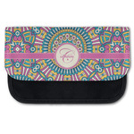 Bohemian Art Canvas Pencil Case w/ Name and Initial