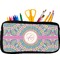 Bohemian Art Neoprene Pencil Case - Small w/ Name and Initial