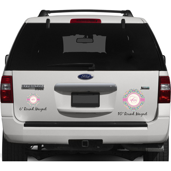 Bohemian Art Personalized Car Magnets on Ford Explorer