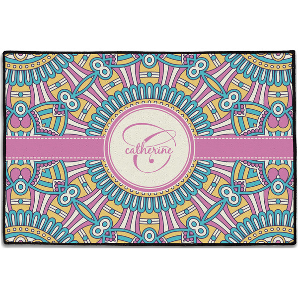 Custom Bohemian Art Door Mat - 36"x24" (Personalized)